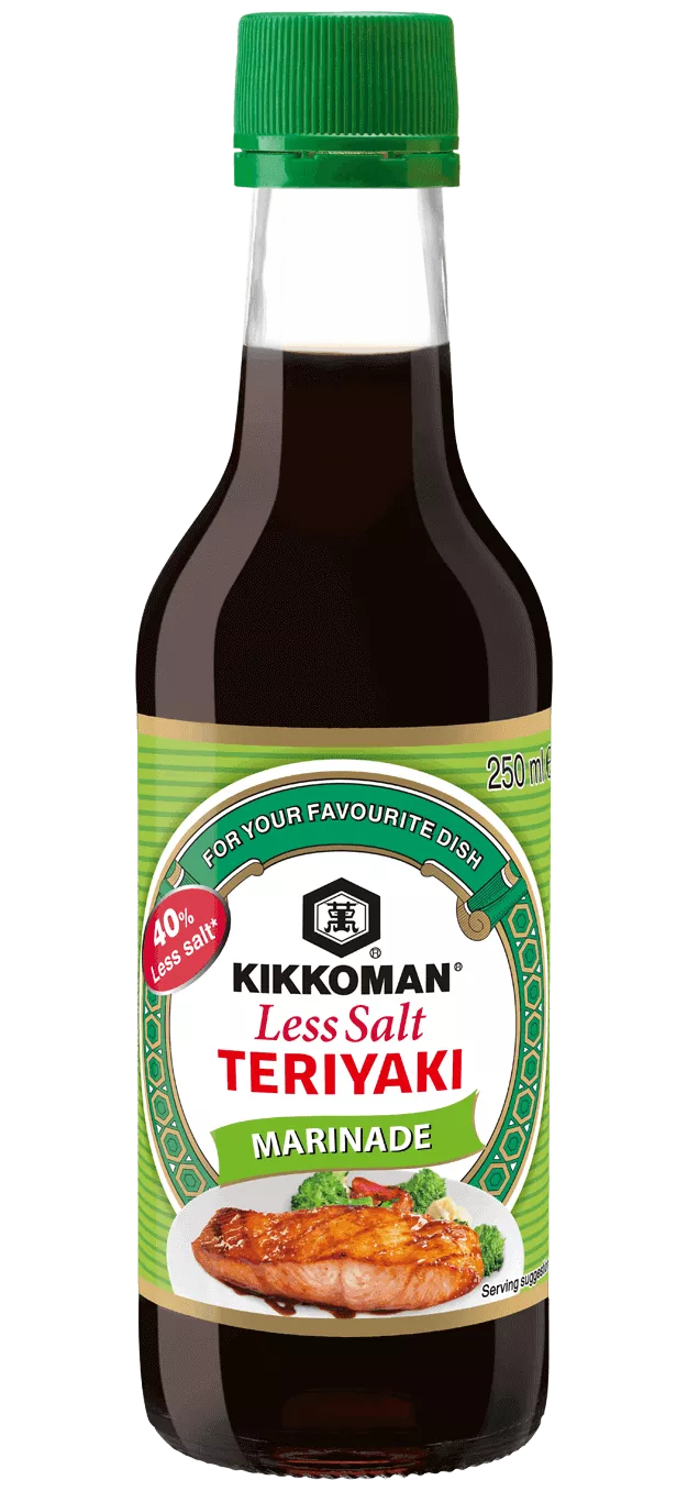 Kikkoman Teriyaki marinad reducerat saltinnrhåll 250 ml glasflaska