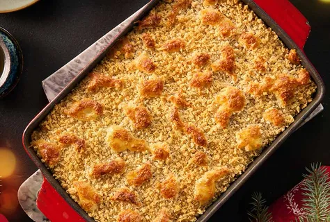 Skaldjurs-currygratäng med underbar bechamel