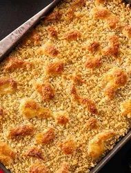 Skaldjurs-currygratäng med underbar bechamel