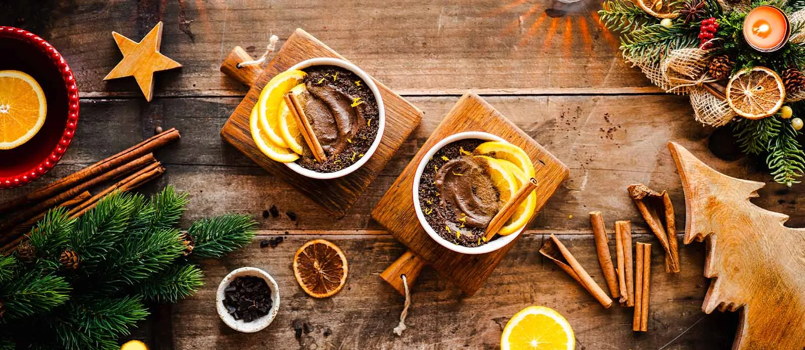 Chokladmousse med espresso och apelsin