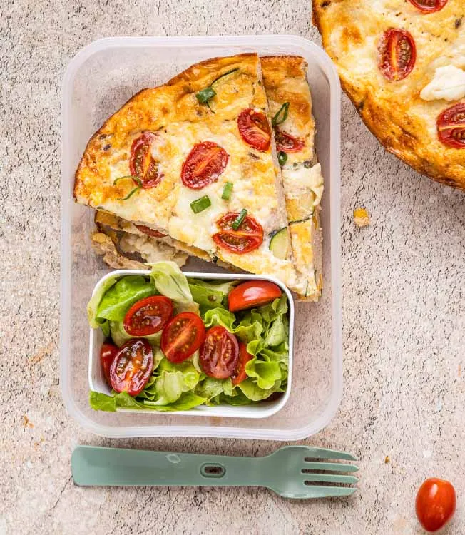 Frittata med kalkon och grönsaker