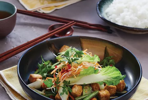 Wokad tofu med grönsaker