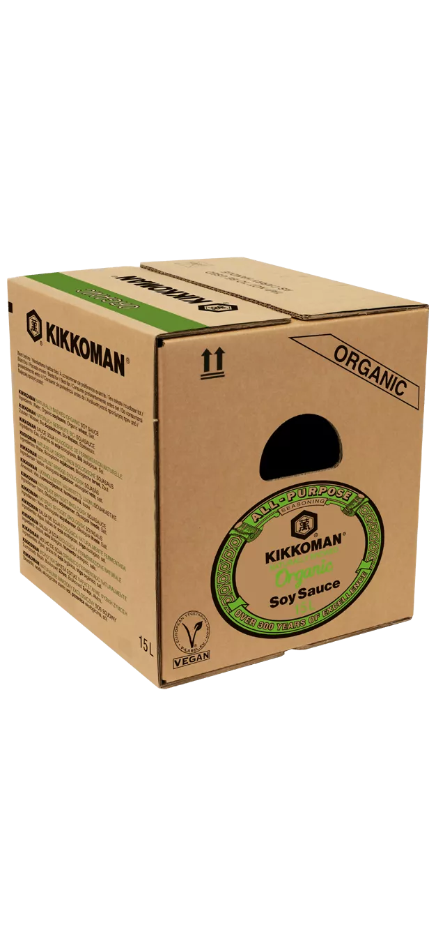 Kikkoman naturligt bryggd ekologisk sojasås 15 L bag-in-box
