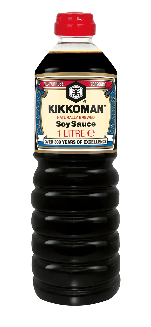 Kikkoman naturligt bryggd sojasås 1 L PET-flaska Kikkoman naturligt bryggd sojasås 1 L PET-flaska