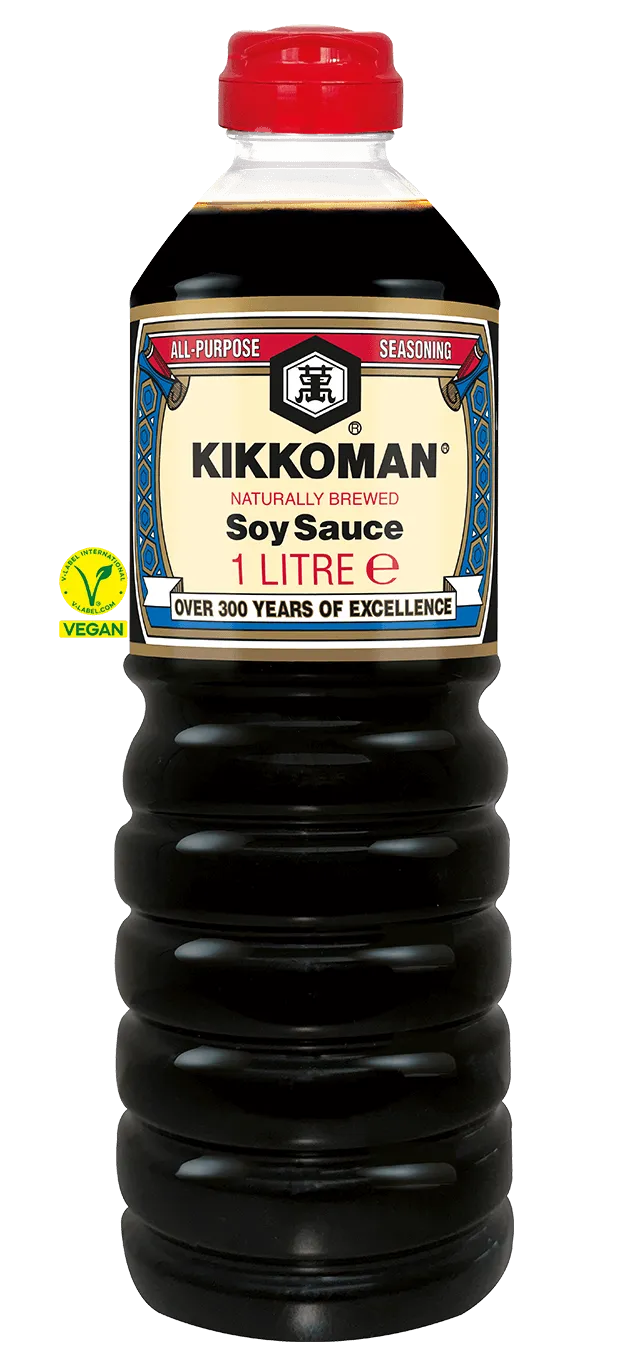 Kikkoman naturligt bryggd sojasås 1 L PET-flaska