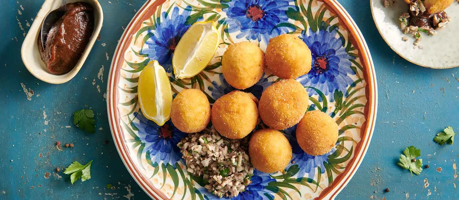 Raclette arancini med svamptartar