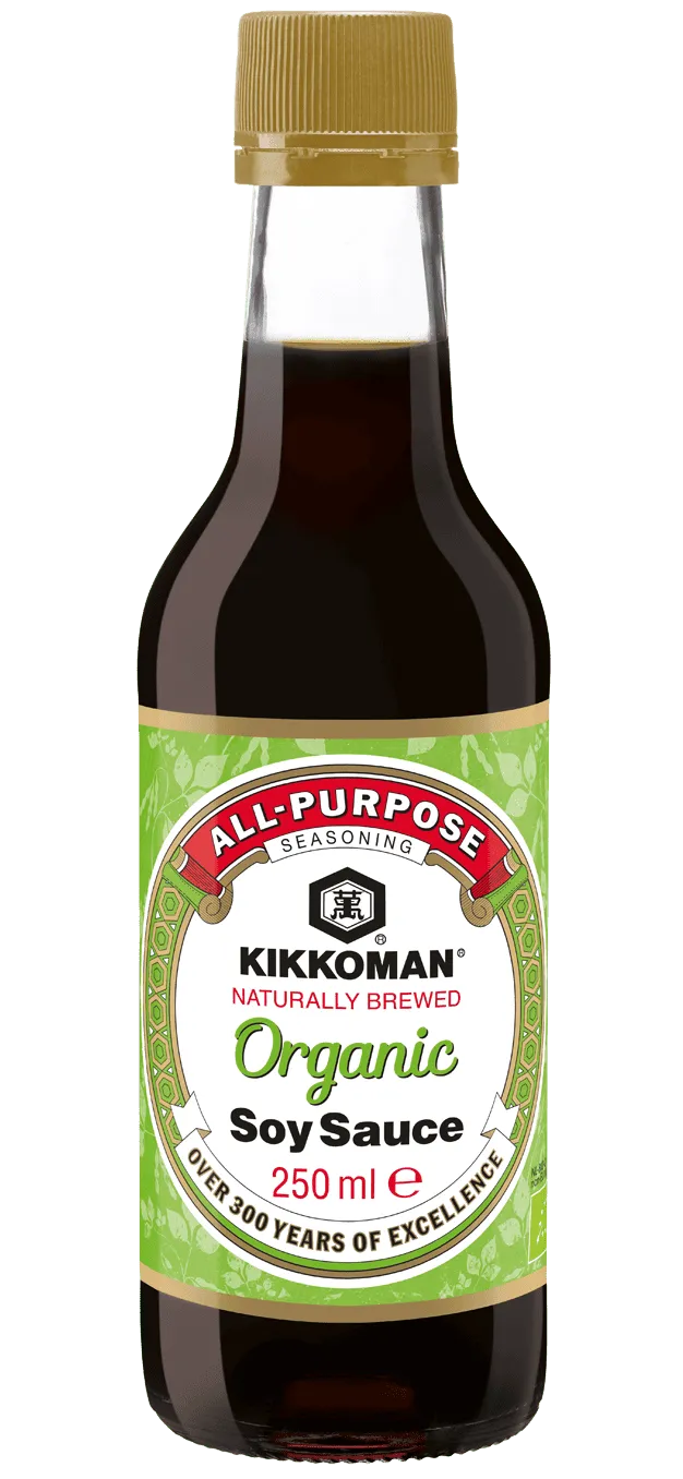 Kikkoman naturligt bryggd ekologisk sojasås 250 ml glasflaska