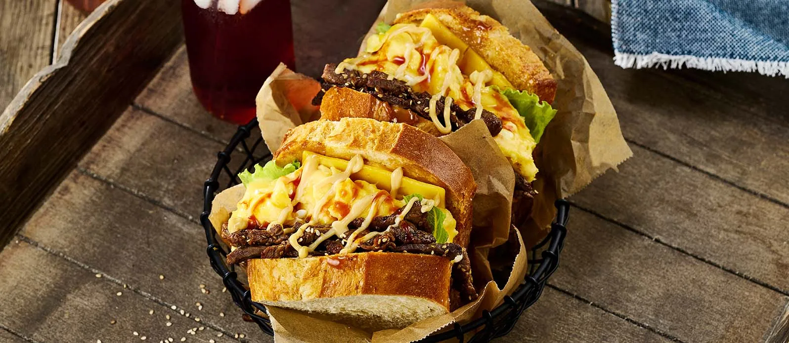 Koreansk Eggdrop-macka – bulgogi-stil