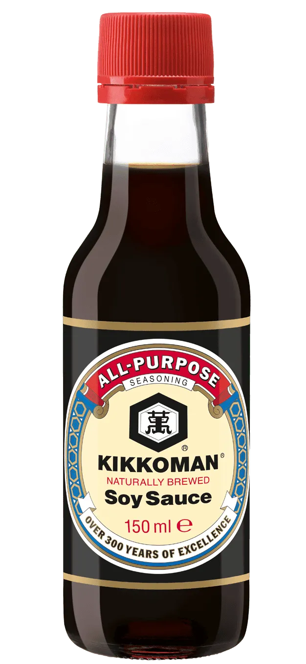 Kikkoman naturligt bryggd sojasås 150 ml glasflaska Kikkoman naturligt bryggd sojasås 150 ml glasflaska