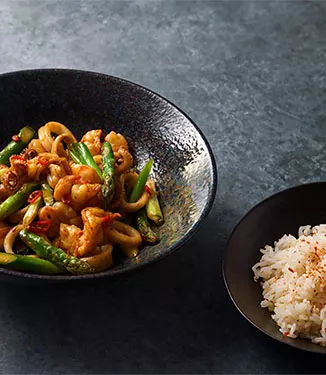 Skaldjur i wok