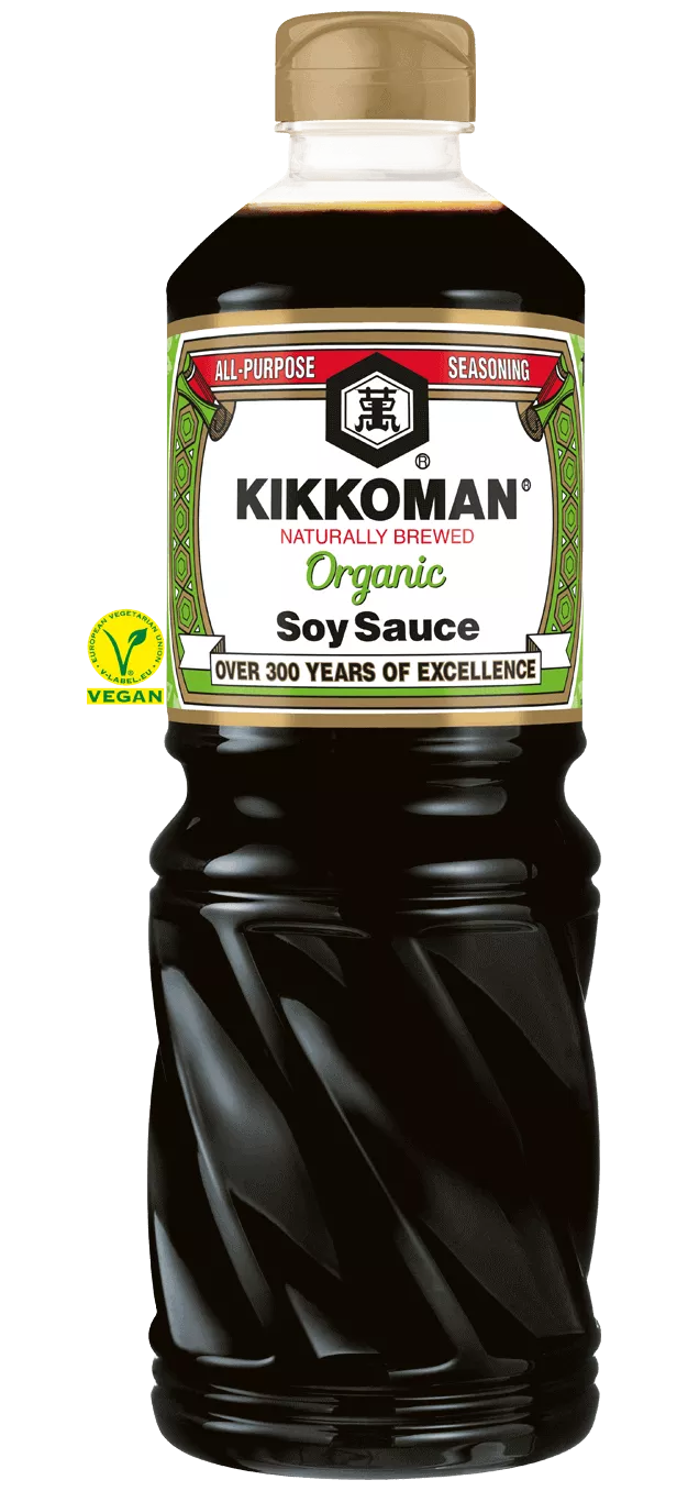 Kikkoman naturligt bryggd ekologisk sojasås 1 L PET-flaska