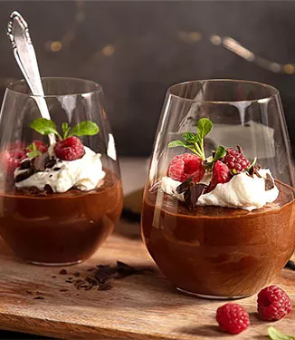 Fyllig mörk chokladmousse