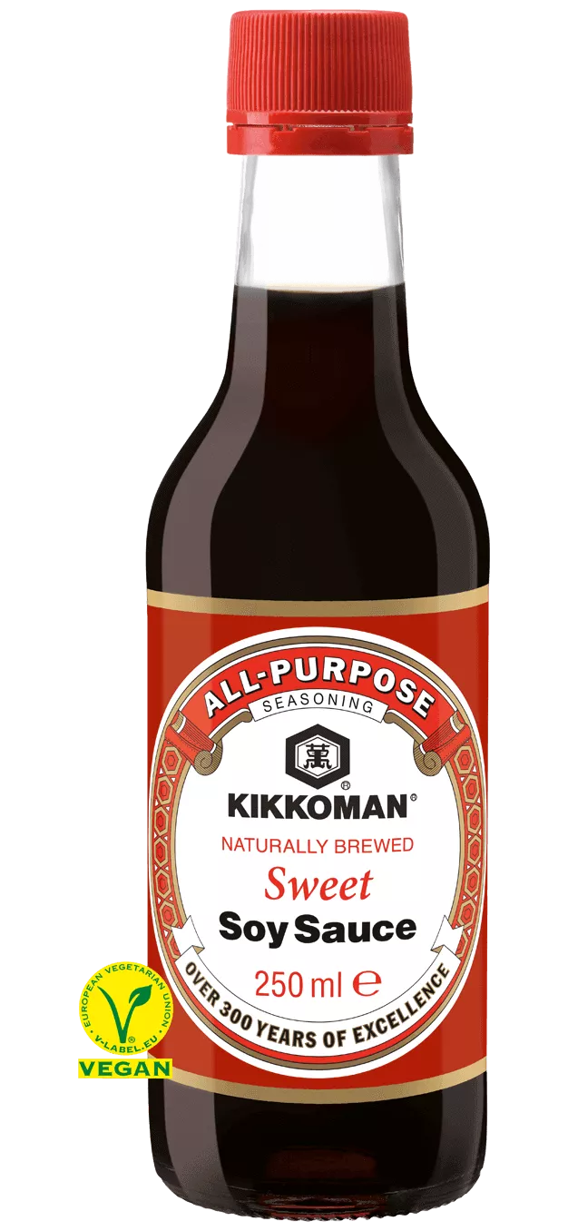 Kikkoman naturligt bryggd söt sojasås 250 ml glasflaska