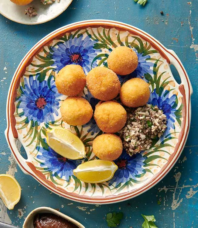 Raclette arancini med svamptartar