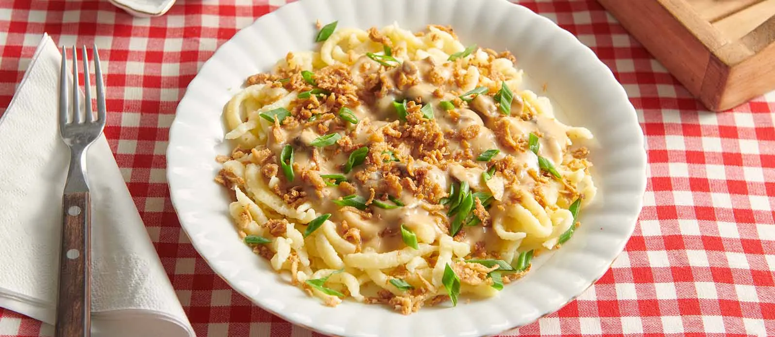Kryddig ost spaetzle