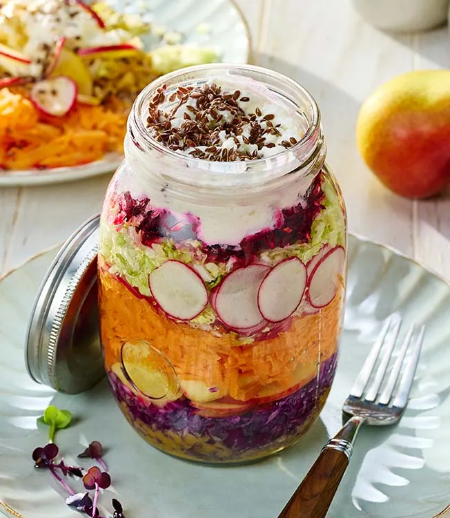 Regnbågssallad med misodressing