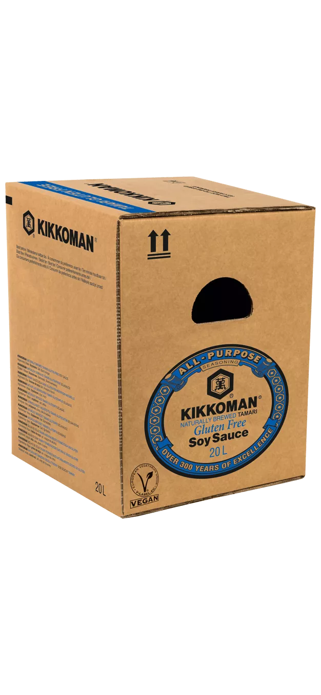 Kikkoman naturligt bryggd Tamari glutenfri sojasås 20 L bag-in-box