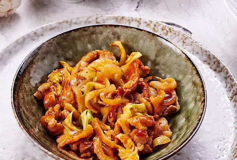 Wokat fläsk med Kimchi