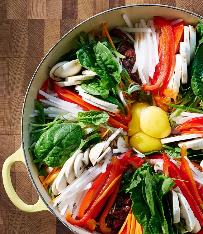 Koreansk jeongol hot pot – sukiyaki-stil