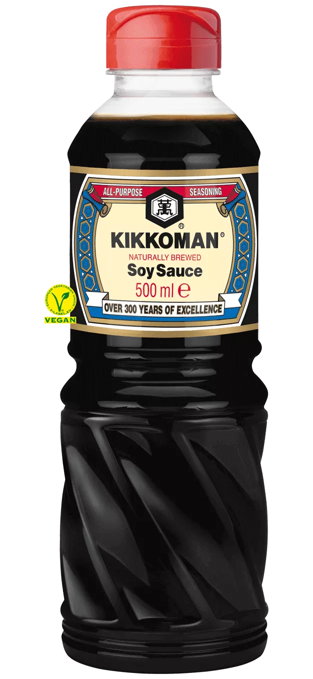 Kikkoman naturligt bryggd sojasås 500 ml PET-flaska