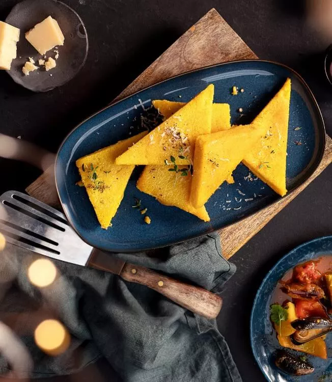 Lätt oststekt polenta
