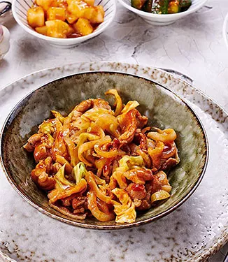 Wokat fläsk med Kimchi