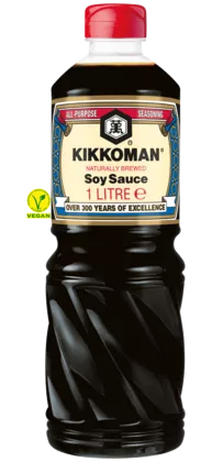 Kikkoman naturligt bryggd sojasås 1 L PET-flaska