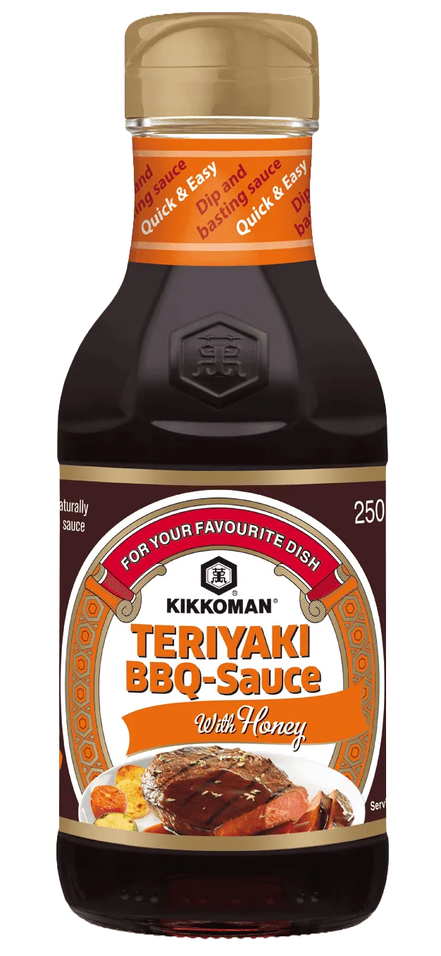 Kikkoman Teriyaki BBQ-sås med honung 250 ml glasflaska