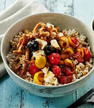 Fläskgyrosbowl i grekisk stil