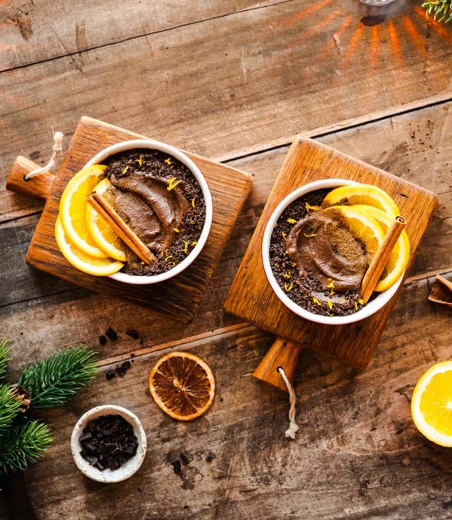 Chokladmousse med espresso och apelsin