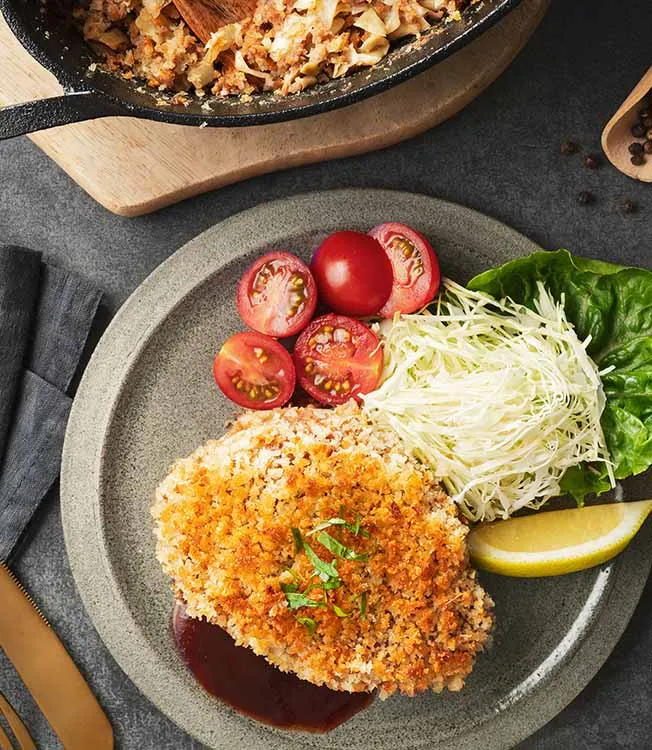 Sojaglaserad ungsbakad kålkatsu