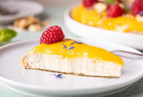 Tofu-cheesecake med mangomousse