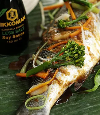 Havsabborre med citrongräs, lime och ingefära