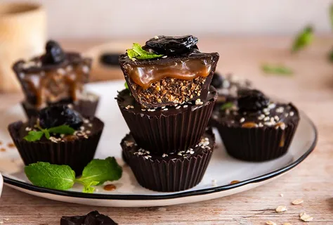 Veganska chocolate-cups  med misokaramell