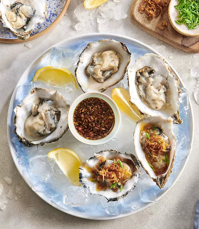 Asiatiska ostron i teriyakidressing