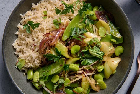 Stekt ris med bondbönor & sojasås