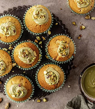 Muffins med pistagekräm