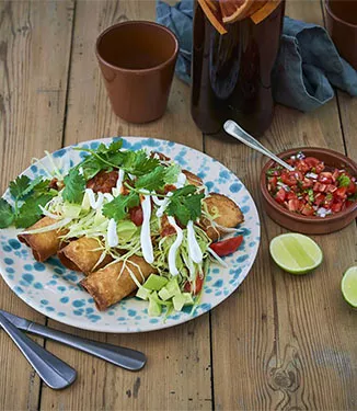 Krispiga kycklingtaquitos