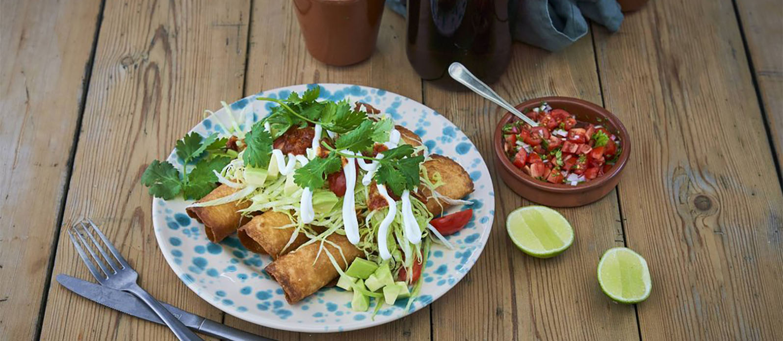 Krispiga kycklingtaquitos