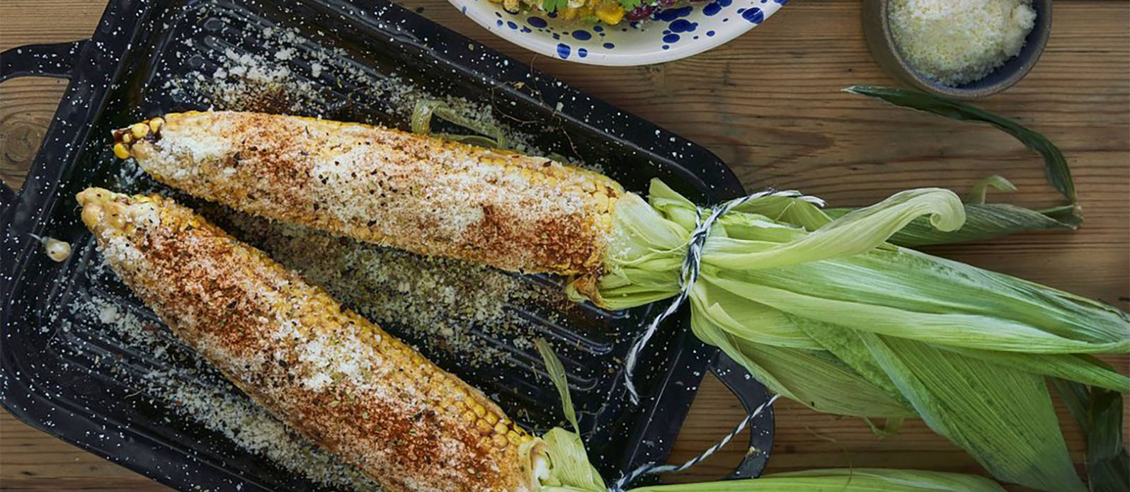 Kryddiga grillade majskolvar/Elotes