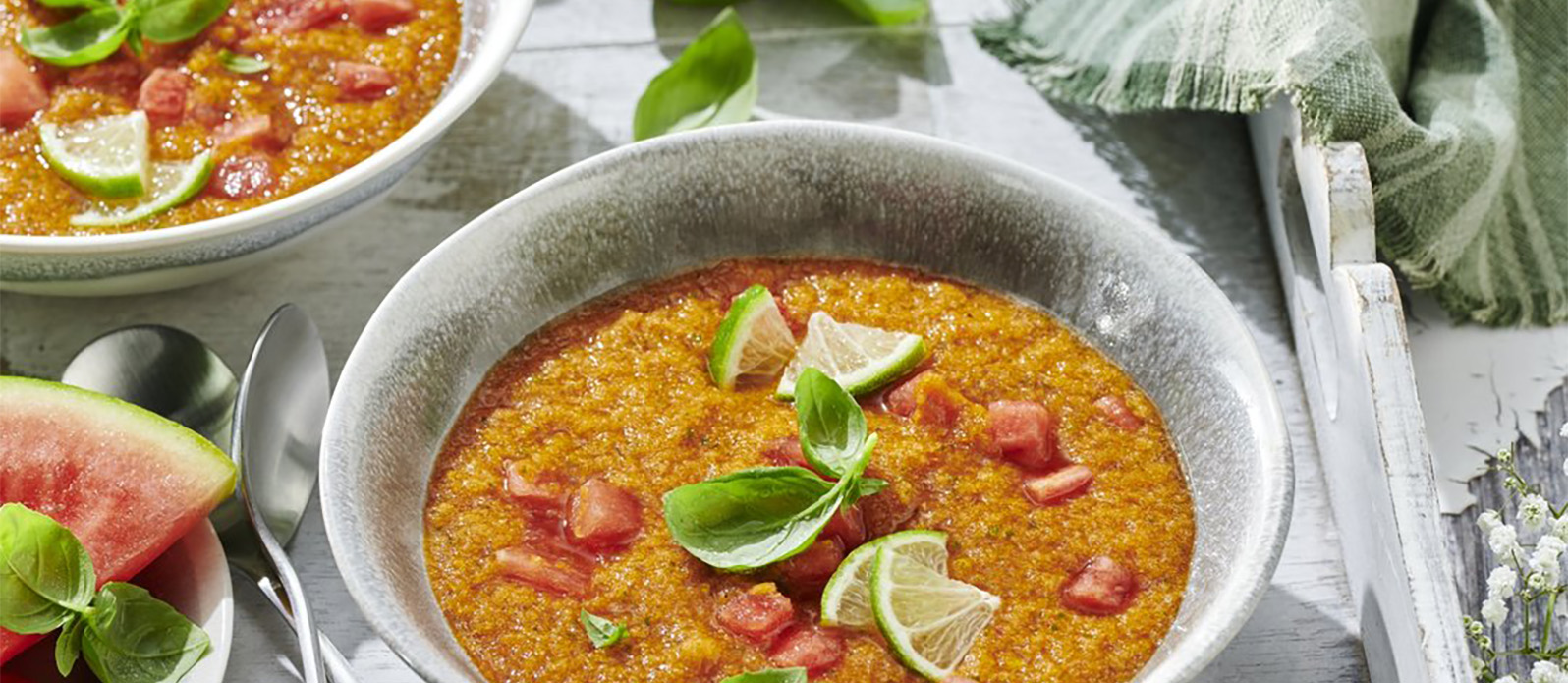 Gazpacho med melon och lime