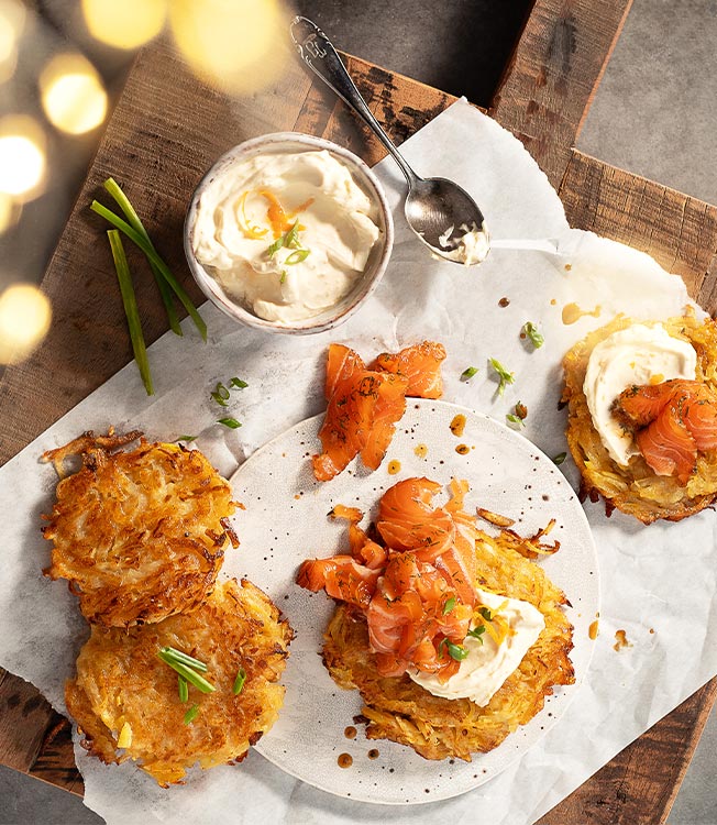 Gravad lax med persiljerösti och apelsindipp