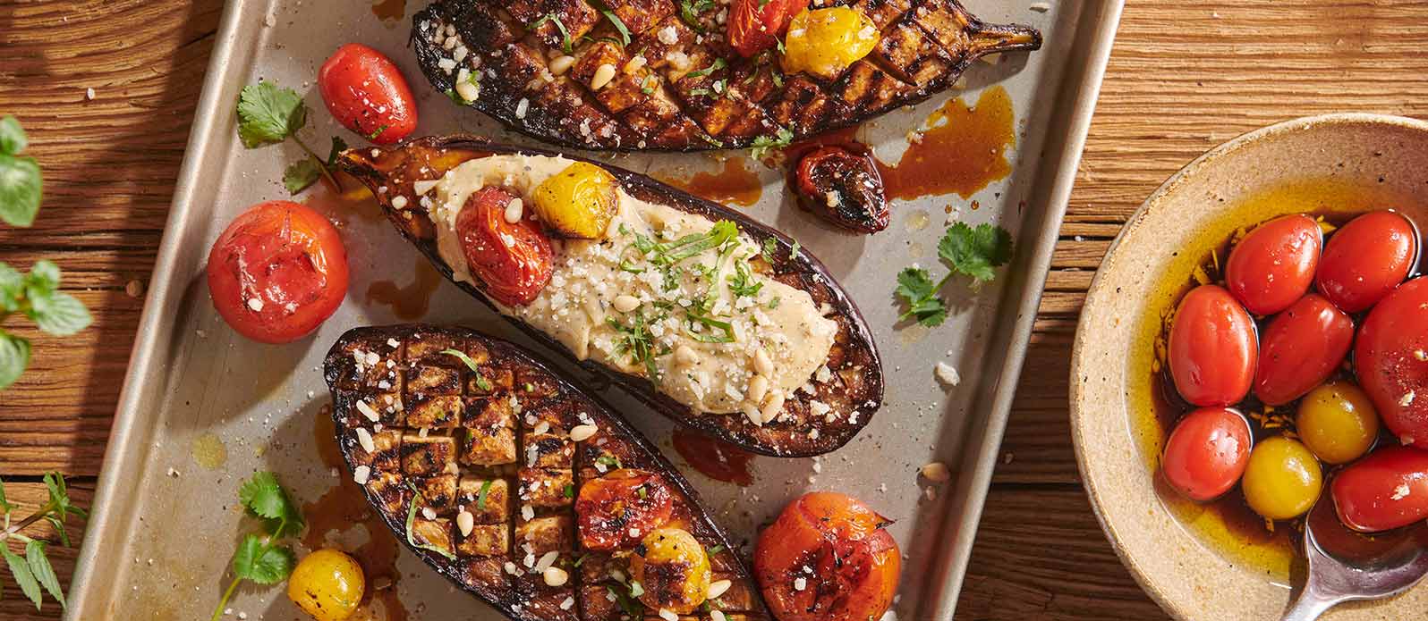 Grillad aubergine med tamarindpasta