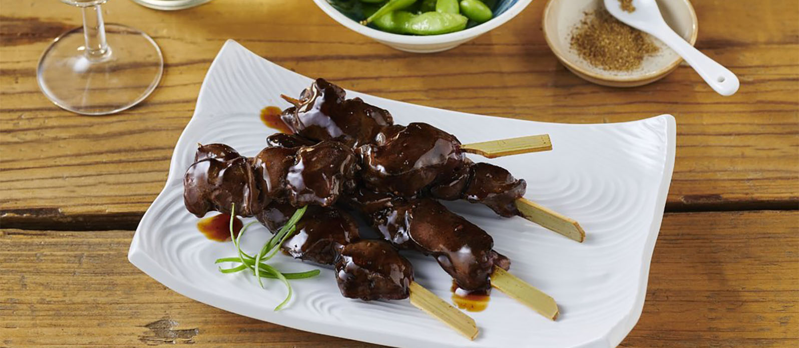 Kycklinglever grillat på spett