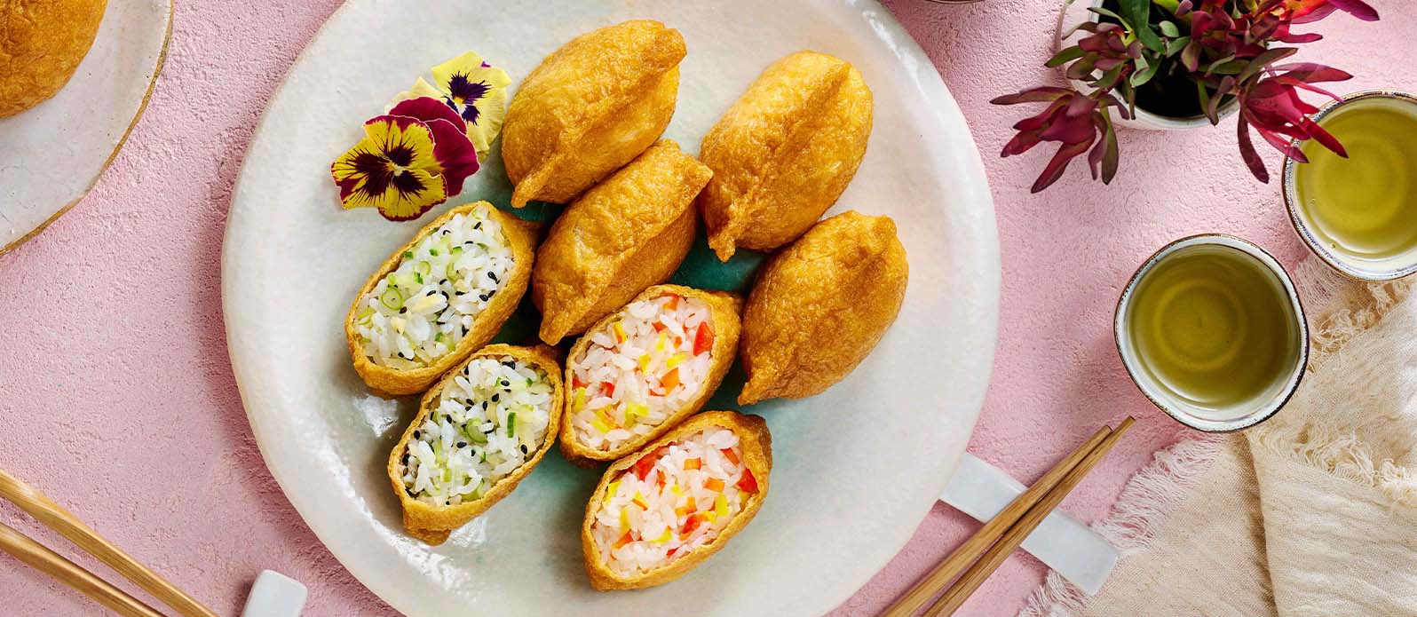 Vegansk inari-sushi