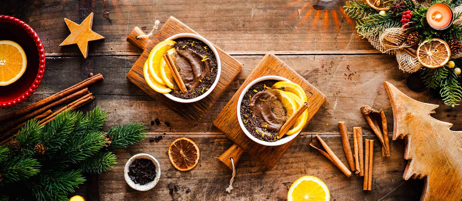 Chokladmousse med espresso och apelsin