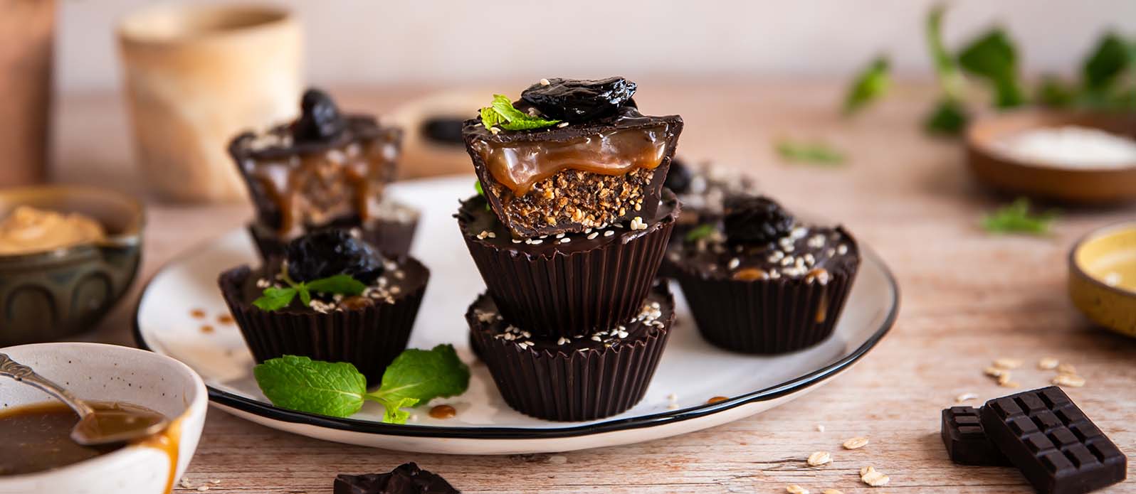 Veganska chocolate-cups  med misokaramell