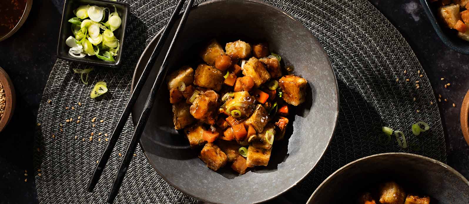 Krispig sesam-tofu