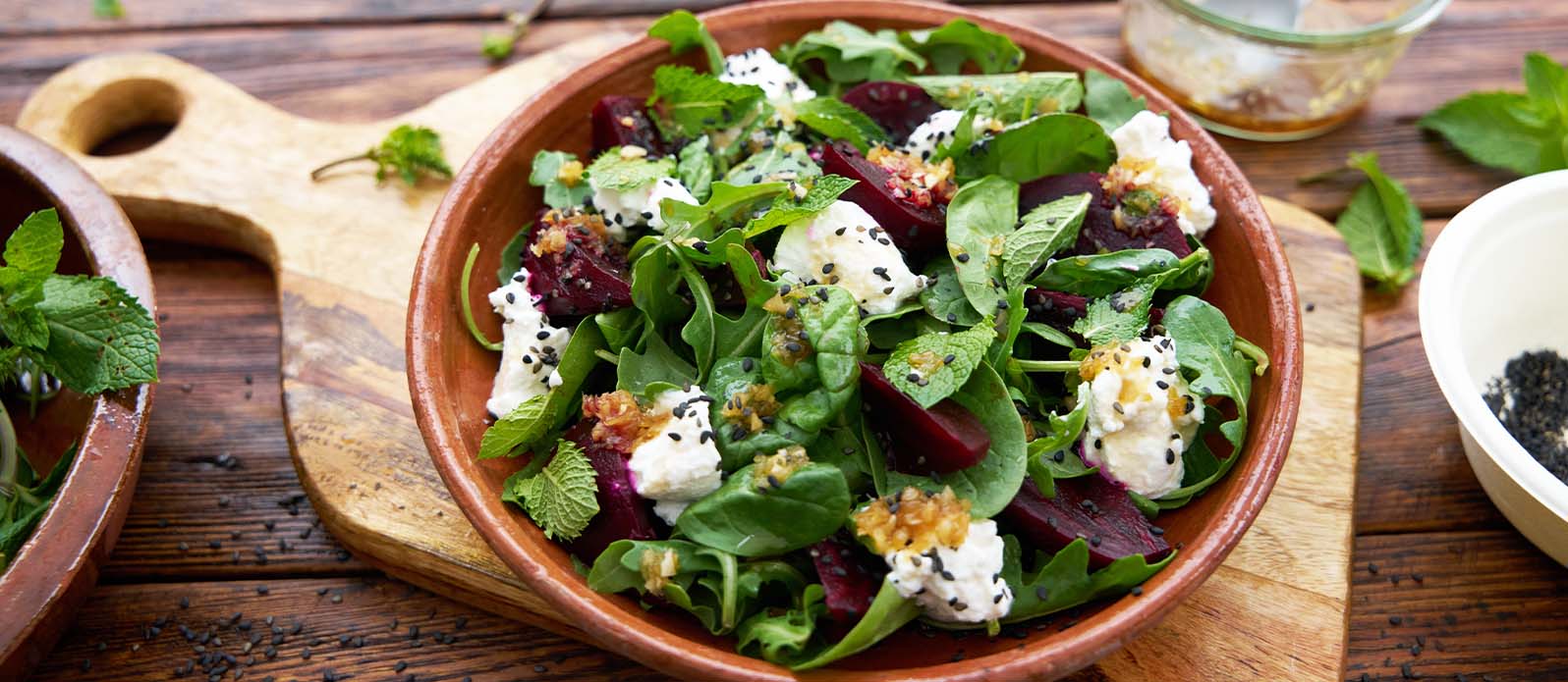 Rostad rödbetssallad med ricotta