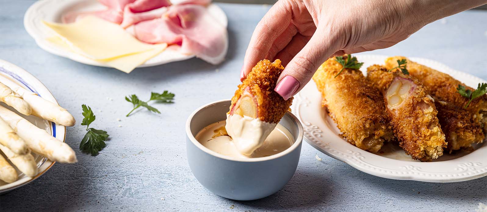 Vit sparris cordon bleu